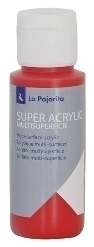 La Pajarita - PINTURA ACRIL.PAJARITA 60 ml ROJO A-08 - Pack de 6 unidades