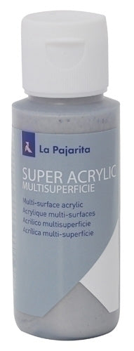 La Pajarita - PINTURA ACRIL.PAJARITA 60 ml PLATA A-50 - Pack de 6 unidades