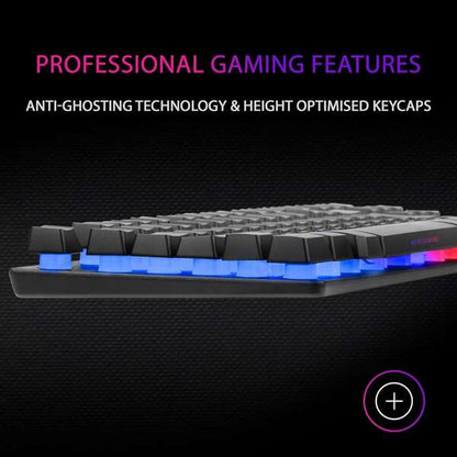 Mars Gaming - MK02 Negro Teclado Gaming H-Mech FRGB TKL Antighosting Idioma Español