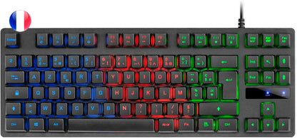 Mars Gaming Teclado Gaming MK02 H-MECH Compacto - Iluminacion Rainbow FRGB - Anti-ghosting - TKL - USB 2.0 - Frances - Color Negro 1 pieza(s)