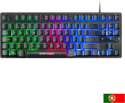 Mars Gaming Combo Gaming MCPTKL - Teclado TKL y Raton Ligero - Iluminacion RGB Breathing & Flow - Tecnologia H-Mech - Hasta 3200 DPI - Switches Mecanicos Huano - Prestaciones Gaming de Alto Nivel - Compatibilidad Total - Color Negro 1 pieza(s)