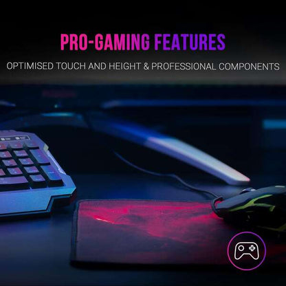 Mars Gaming Combo gaming RGB MCP118 - Teclado, Raton y Alfombrilla - Iluminacion RGB Rainbow - Prestaciones Pro-Gaming - Diseño Optimizado - Tecnologia y Precision - Calidad Profesional - Frances - Color Negro 1 pieza(s)