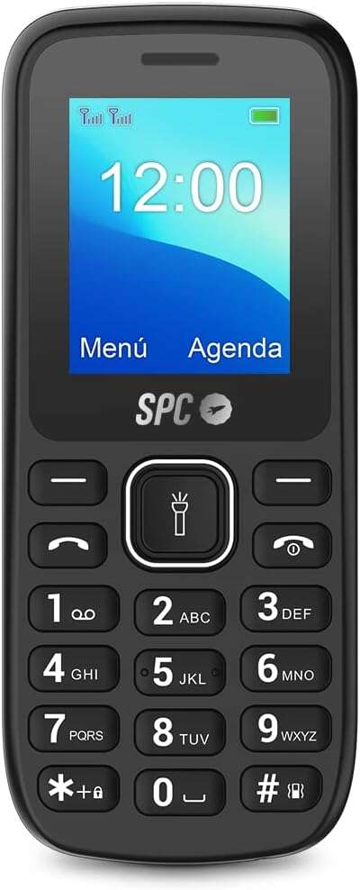 SPC Talk Telefono Movil - Cuerpo Compacto y Ligero - Pantalla Qvga de 1.8 Pulgadas - Dual Sim - Bateria de 800Mah - Radio FM - Linterna y Camara de Fotos - Color Negro 1 pieza(s)