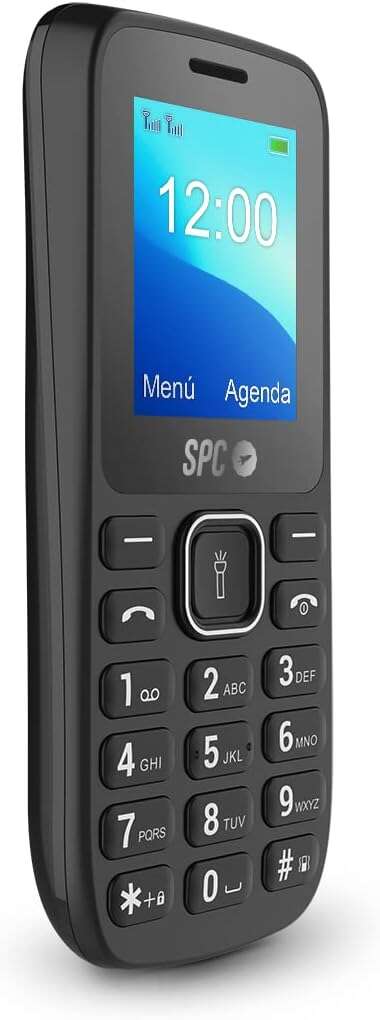 SPC Talk Telefono Movil - Cuerpo Compacto y Ligero - Pantalla Qvga de 1.8 Pulgadas - Dual Sim - Bateria de 800Mah - Radio FM - Linterna y Camara de Fotos - Color Negro 1 pieza(s)