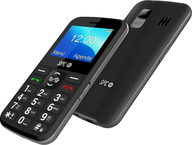 SPC Telefono Movil para Personas Mayores - Teclas y Numeros Grandes - Boton SOS - Notificaciones y Timbre Inteligentes - Base de Carga - Comodo y Facil de Usar - Color Negro 1 pieza(s)