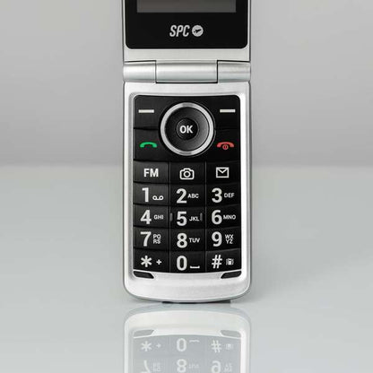 SPC Telefono Movil Minimalista con Tapa - 19mm de Espesor - Pantalla XL y Teclado Retroiluminado - Volumen Extra Alto - Accesos Directos a Camara, SMS y Radio - Funciones Practicas - Configuracion Remota - Color Negro 1 pieza(s)