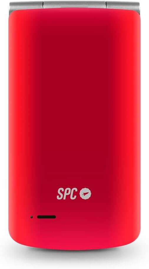 SPC Telefono Movil Minimalista con Tapa - 19mm de Espesor - Pantalla XL y Teclado Retroiluminado - Volumen Extra Alto - Accesos Directos a Camara, SMS y Radio - Funciones Practicas - Configuracion Remota - Color Rojo 1 pieza(s)