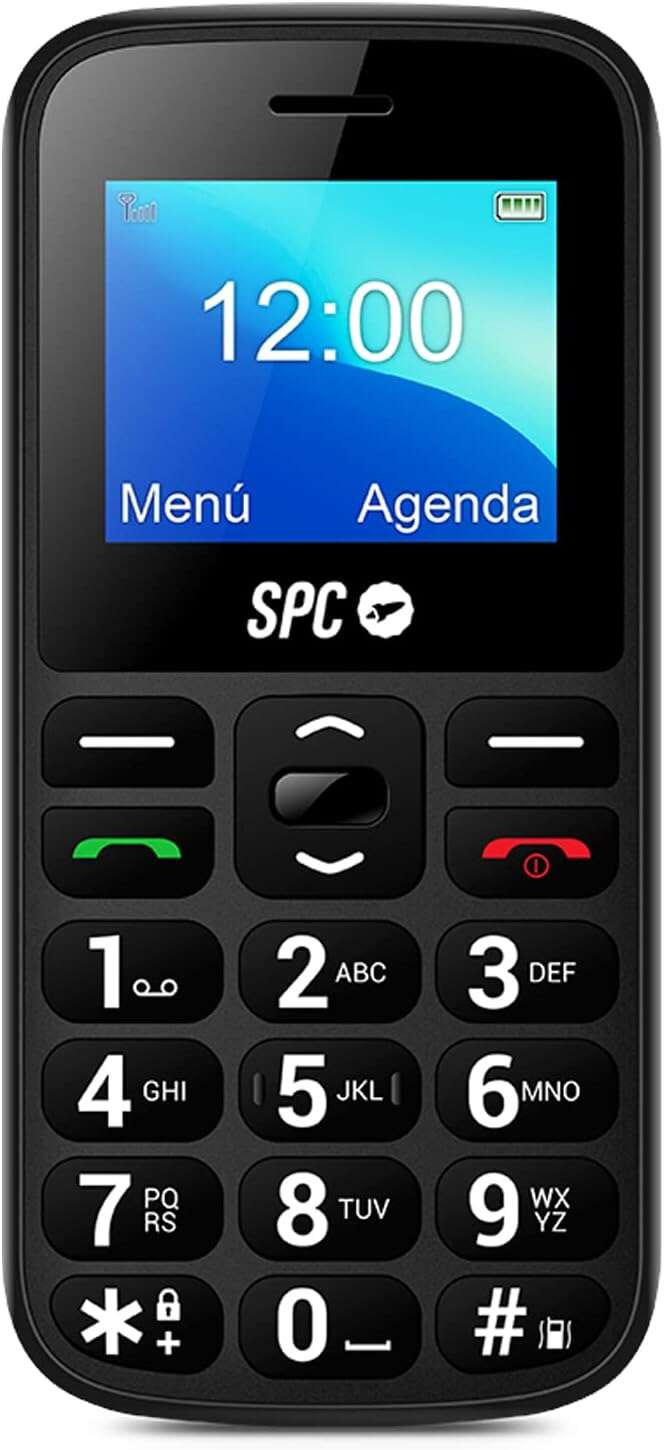 SPC Fortune 2 - Mayor Cobertura 4G - Llamada de Emergencia - Ayuda Inteligente en Remoto - Volumen de Timbre Muy Alto - Menu Sencillo con Iconos Grandes - Color Negro 1 pieza(s)