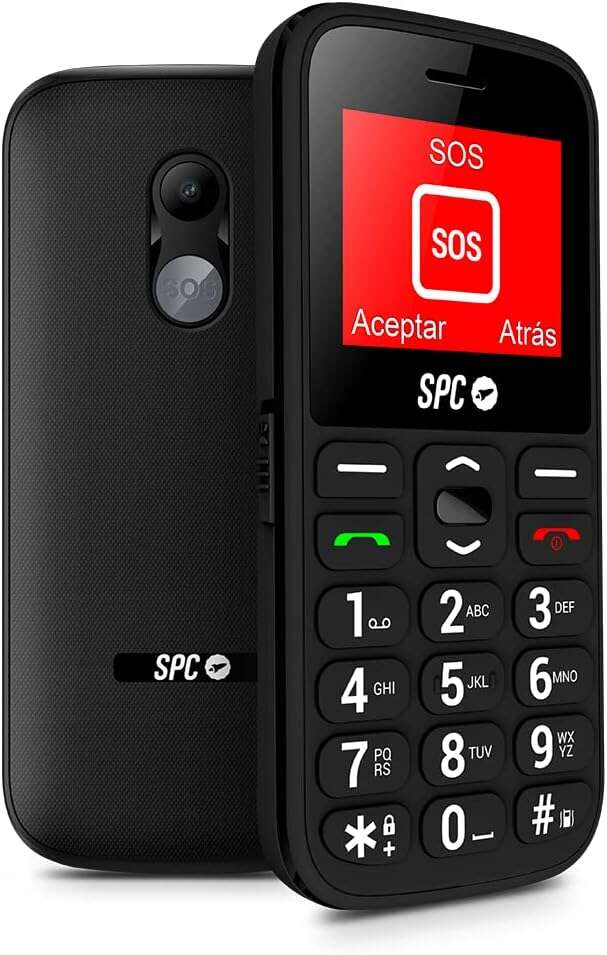 SPC Fortune 2 - Mayor Cobertura 4G - Llamada de Emergencia - Ayuda Inteligente en Remoto - Volumen de Timbre Muy Alto - Menu Sencillo con Iconos Grandes - Color Negro 1 pieza(s)