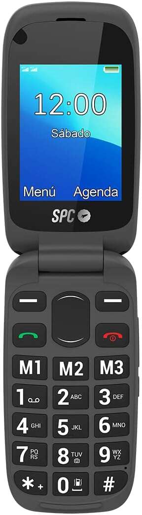 SPC Harmony 4G Telefono Movil para Mayores - Botones Grandes Retroiluminados - Volumen de Timbre de hasta 97.5Db - Compatible con Audifonos - Boton de SOS - Funcion Smart Help - Base de Carga Incluida - Color Negro 1 pieza(s)