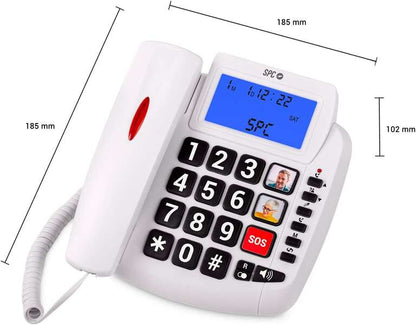 SPC - Comfort Volume 2 Teléfono analógico Identificador de llamadas Blanco