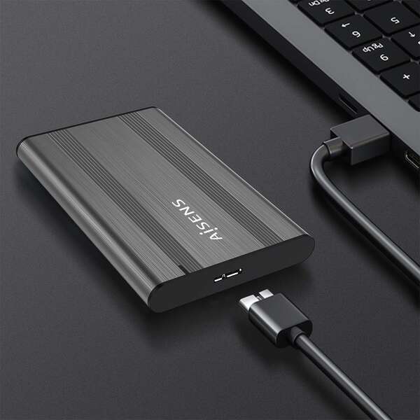 AISENS - Caja Externa 2 5? 9.5mm SATA a USB 3.0/USB3.1 Gen1  Gris