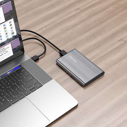 AISENS - Caja Externa 2 5? 9.5mm SATA a USB 3.0/USB3.1 Gen1  Gris