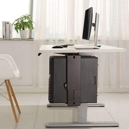 Aisens Soporte Giratorio y Altura Personalizable para CPU por Debajo de Escritorio con Mango de Bloqueo Facil - Color Negro 1 pieza(s)