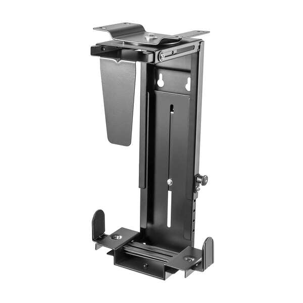 Aisens Soporte Giratorio Antirrobo y Altura Personalizable para CPU para Montaje por Debajo de Escritorio o a la Pared - Color Negro 1 pieza(s)