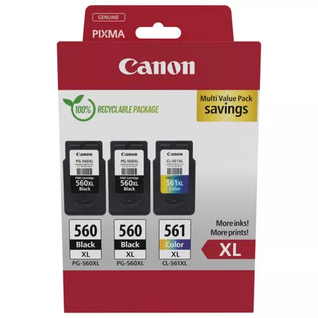 Canon PG-560XL + CL-561XL Pack de 3 Cartuchos de Tinta Originales - 3712C009 Tintasmurcia.com