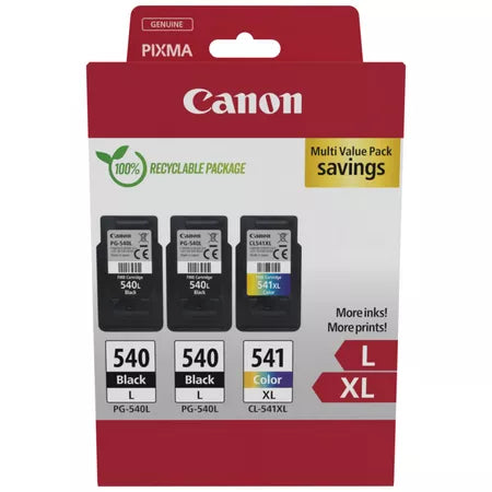 Canon PG-540L/CL-541XL Multipack de 3 Cartuchos de Tinta Originales - 5224B017 Tintasmurcia.com