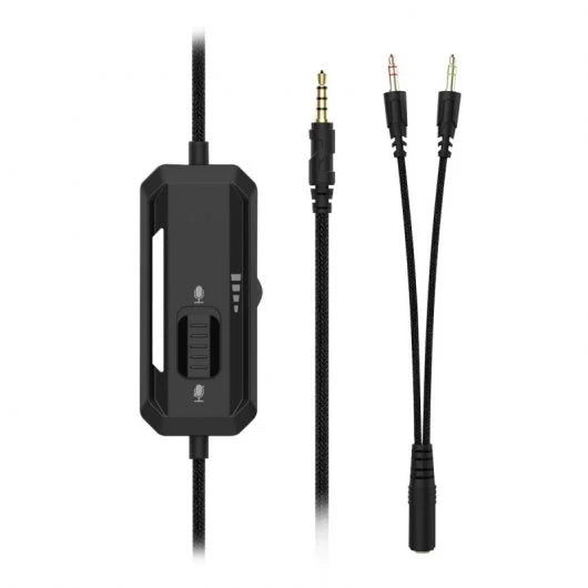 Unykach Gaming Nova Gpro Black 2.1 Auriculares con Microfono Ajustable - Diadema Ajustable - Almohadillas Acolchadas - Controles en Cable - Cable de 1.20m - Color Negro 1 pieza(s)