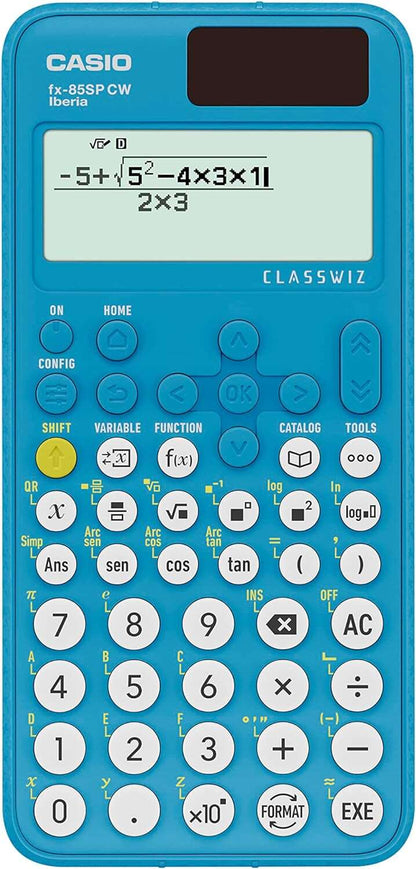 Casio Iberia Classwiz FX-85SP Calculadora Cientifica Pantalla LCD 12 Digitos - Tabla de Valores, Simplificacion de Fracciones, Division Entera etc... - Tapa Protectora - Color Azul 1 pieza(s)