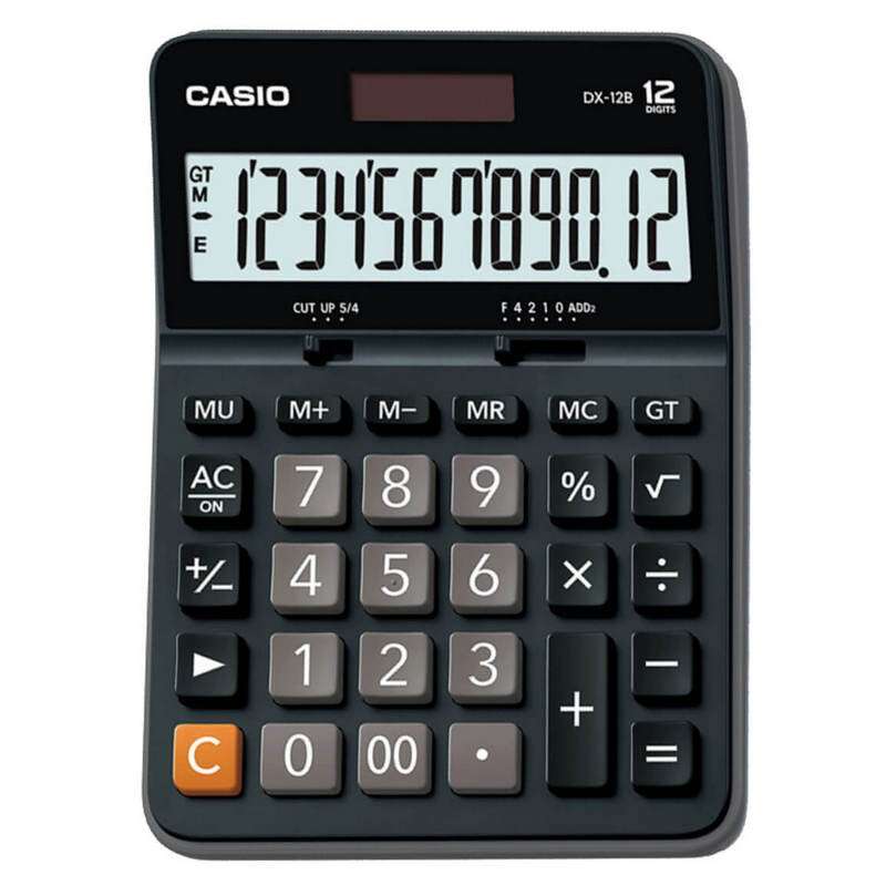 Casio - DX-12B calculadora Escritorio Calculadora básica Negro