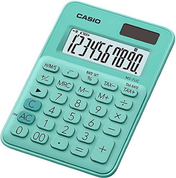 Casio - MS-7UC calculadora Escritorio Pantalla de calculadora Verde