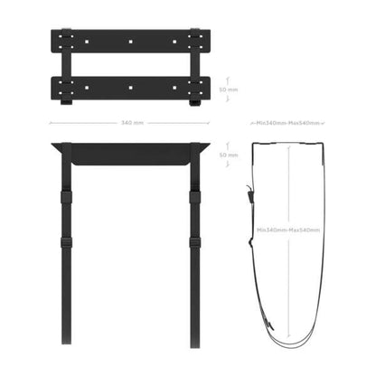 Aisens Soporte para CPU Debajo de Escritorio con Correa - Color Negro 1 pieza(s)