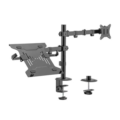 AISENS - Soporte de Mesa Giratorio e Inclinable para Portatil y Monitor/TV 9Kg de 17-32  Negro