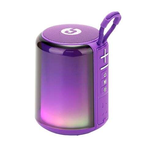 Coolsound Altavoz Bluetooth Light Boom 5W - Asa de Transporte - Efecto Luces LED - Color Morado 1 pieza(s)