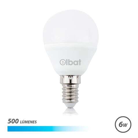 Elbat Bombilla LED G45 - 6W - 500Lm - E14 - Luz Blanca 1 pieza(s)