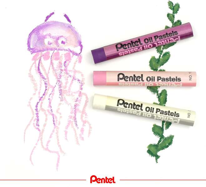 Pentel Oil Pastels Pack de 25 Pasteles Oleo - Blandos, Cremosos y de Secado Lento - Colores Surtidos 1 pieza(s)