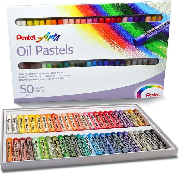 Pentel - PHN-50 pastel Pastel al óleo Multicolor 50 pieza(s)