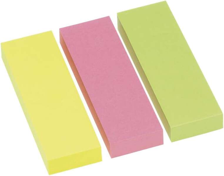 Global Notes inFO Pack de 3 Blocs de 100 Marcadores de Pagina 75 x 25mm - Certificacion FSC? - Colores Amarillo, Verde y Rosa 1 pieza(s)