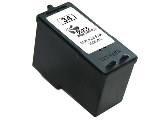 Lexmark 34 Negro Cartucho de Tinta Generico - Reemplaza 18C0034E Tintasmurcia.com