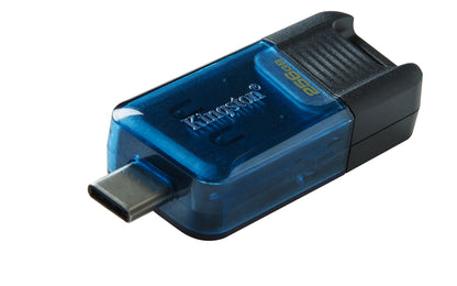 Kingston Technology - DataTraveler 80 M unidad flash USB 256 GB USB Tipo C 3.2 Gen 1 (3.1 Gen 1) Negro  Azul