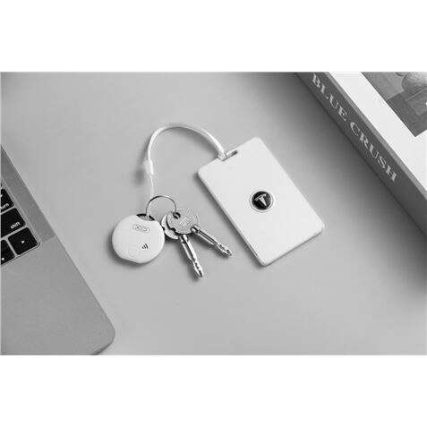 XO Localizador Antiperdida Bluetooth - Dimensiones 38.5x32.x8.5mm - Certificado Apple Mfi - Conexion con App Apple Find My - Color Blanco 1 pieza(s)