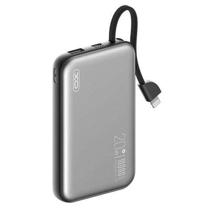 XO Powerbank 10000Mah - Carga Inalambrica - Salida USB-C 20W - Facil de Transportar - 600 Ciclos de Carga - Resistente - Color Gris 1 pieza(s)