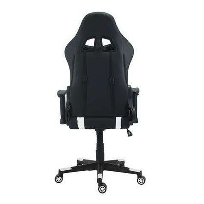 Cromad Serie Dragon Silla Gaming Premium - Altura Regulable con Piston de Gas Clase 2 - Reclinable hasta 180º - Cojines Lumbar y Cervical - Ruedas de Nailon de 60mm - Color Blanco/Negro 1 pieza(s)