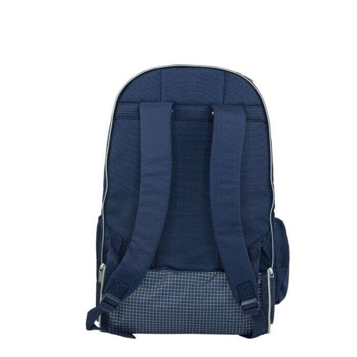 Milan Serie 1918 Mochila Escolar 25L con Carro Integrado y Mango Metalico Retractil - 3 Bolsillos Delanteros + 2 Bolsillos Laterales - Tamaño 46,5x30x17cm - Color Azul Oscuro 1 pieza(s)