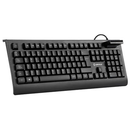 Unykach KB918 Teclado USB con Lector Inteligente de Tipo PC/SC 2.0 como DNIe o Tarjeta Sanitaria Española - Idioma Español - Color Negro 1 pieza(s)