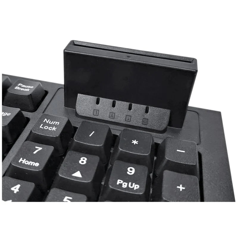 Unykach KB918 Teclado USB con Lector Inteligente de Tipo PC/SC 2.0 como DNIe o Tarjeta Sanitaria Española - Idioma Español - Color Negro 1 pieza(s)