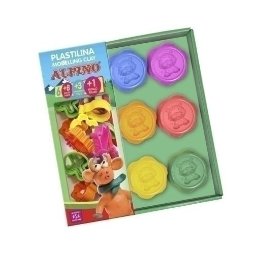 Alpino - PLASTILINA ALPINO KIT 6 COL+ MOLDES