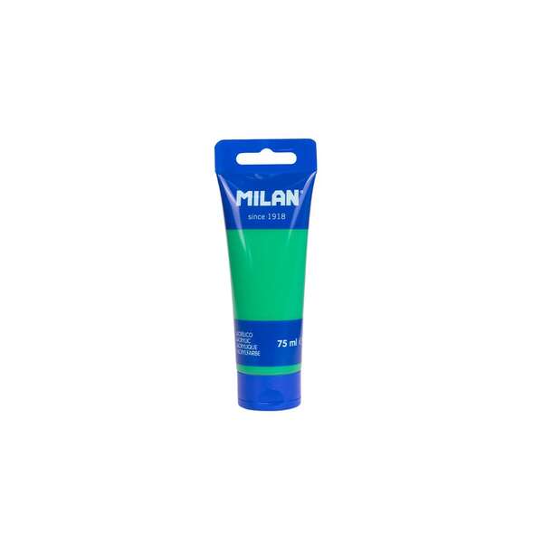 Milan Tubo de Pintura Acrilica 75ml - Pigmentos de Alta Calidad - Mezclable - Color Verde 6 pieza(s)