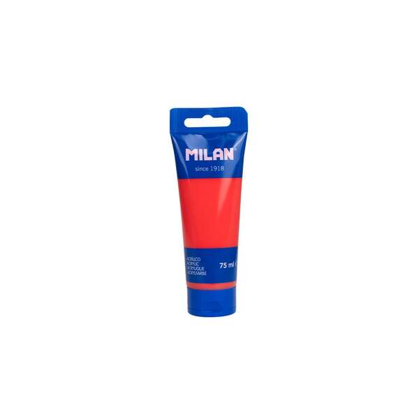 Milan Tubo de Pintura Acrilica 75ml - Pigmentos de Alta Calidad - Mezclable - Color Rojo Sandia 6 pieza(s)