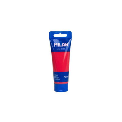 Milan Tubo de Pintura Acrilica 75ml - Pigmentos de Alta Calidad - Mezclable - Color Rojo Coral 6 pieza(s)