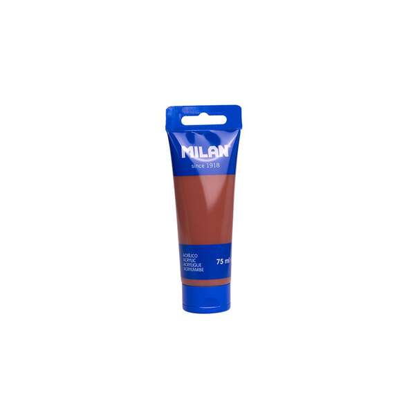 Milan Tubo de Pintura Acrilica 75ml - Pigmentos de Alta Calidad - Mezclable - Color Marron 6 pieza(s)