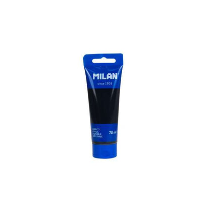 Milan Tubo de Pintura Acrilica 75ml - Pigmentos de Alta Calidad - Mezclable - Color Negro 6 pieza(s)