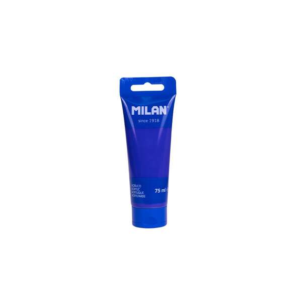 Milan Tubo de Pintura Acrilica 75ml - Pigmentos de Alta Calidad - Mezclable - Color Azul Marino 6 pieza(s)