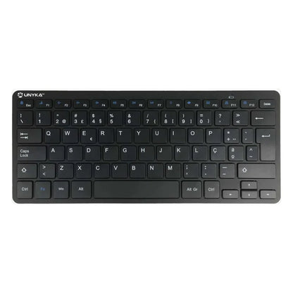 Unykach MK288 Pro Pack de Mini Teclado 79 Teclas Inalambrico + Raton 1200ppp, Inalambrico, 3 Botones, Uso Ambidiestro - Idioma Portugues - Color Negro 1 pieza(s)