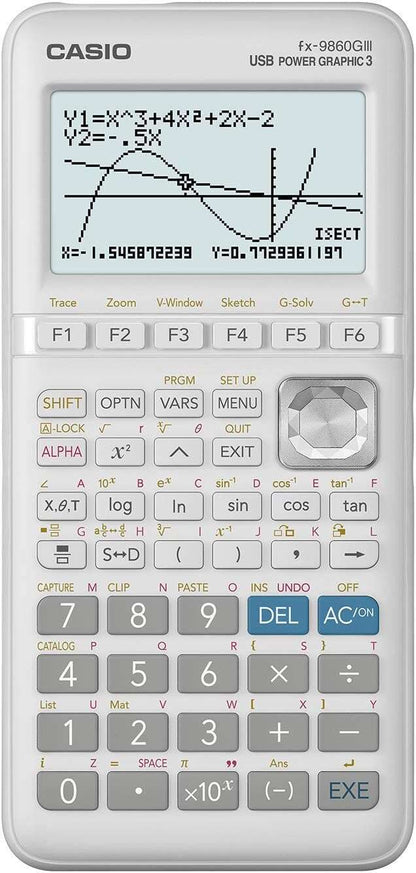 Casio - FX-9860GIII calculadora Bolsillo Calculadora gráfica Blanco