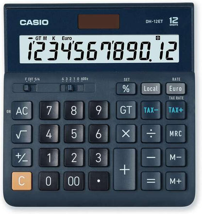 Casio - DH-12ET calculadora Escritorio Calculadora básica Negro